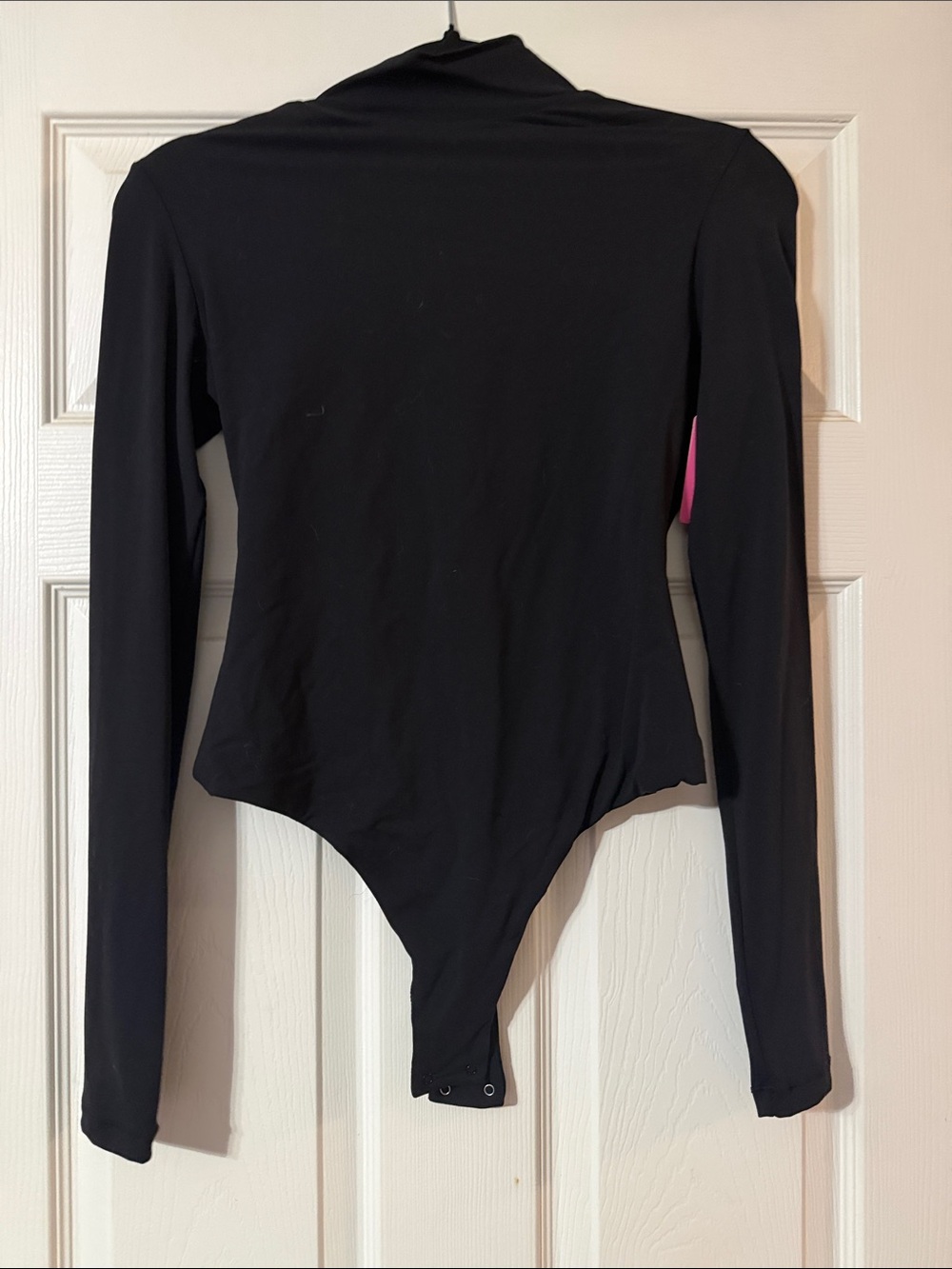 NWT PUMIEY Black Long Sleeve Mock Neck Turtleneck Bodysuit "Sharp" Collection